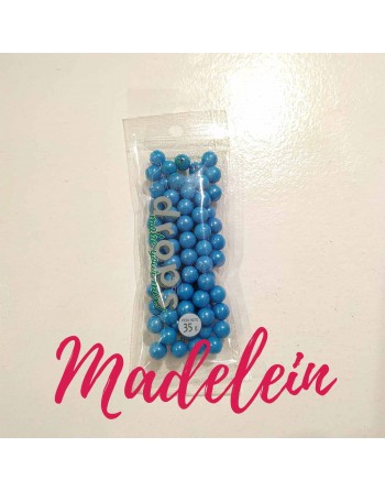 Perlas de 8mm celestes turquesa Pastelar para decorar Madelein
