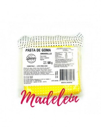 Pasta De Goma Decor Cake Amarilla X500Gs