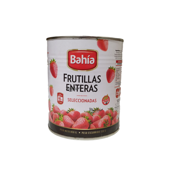 Frutillas enteras en lata Bahia x 850 gr
