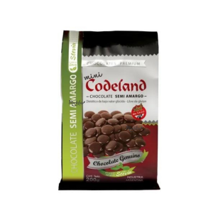 Chocolate SemiAmargo Codeland Sin azúcar Sin Tacc Stevia 200GR