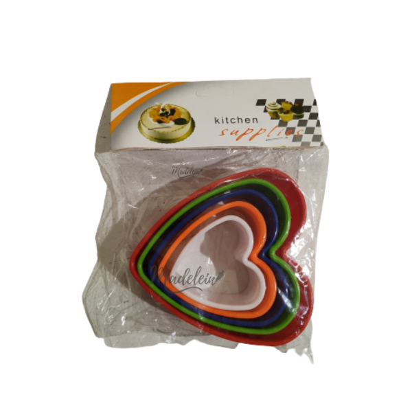 Cortante Plastico Corazon X5 T067-1 - Madelein insumos de pasteleria