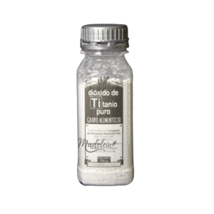 Frasco Dioxido De Titanio Pastelar x 110Grs - Madelein insumos de pasteleria