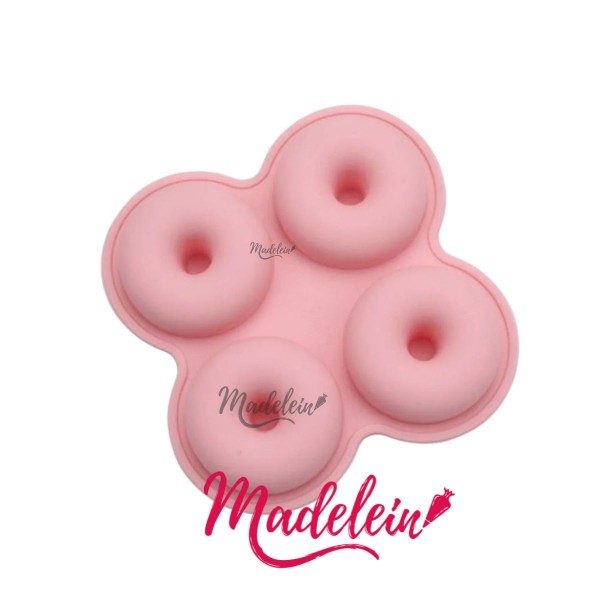 Molde silicona para 4 donas medianas 7cm diametro - Madelein