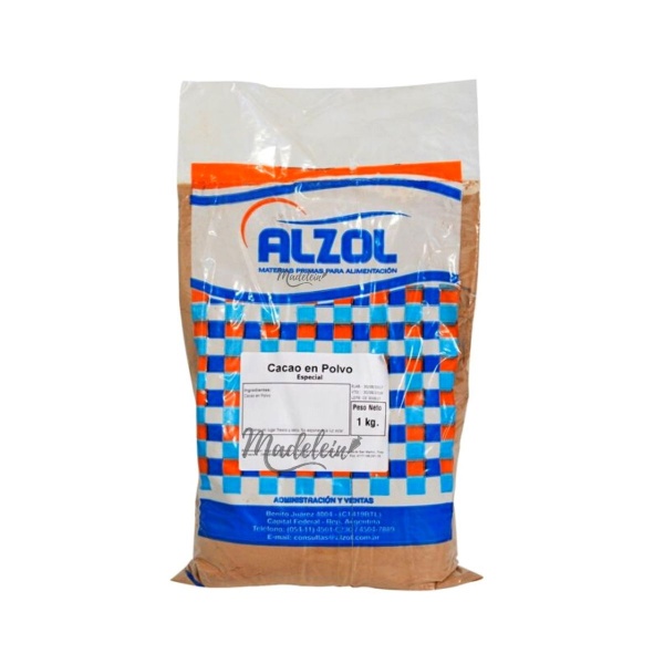 Cacao Amargo Alzol Economico X1Kg - Madelein® almacen repostero