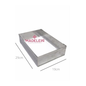 Aro rectangular molde chocotorta grande 19x29 - Madelein® - Tienda de reposteria