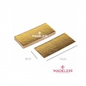 Disco de carton Premium rectangular lingote dorado 14x6cm - Madelein®