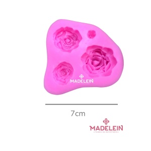 Molde silicona rosa 4 Rosas - Madelein® Tienda de repostería y bazar