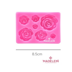 Molde silicona rosa 7 rosas iguales - Madelein® Tienda de repostería y bazar
