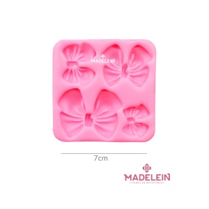 Molde de silicona rosa 4 lazos - Madelein® - Tienda de respoteria y bazar