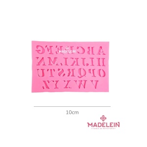 Molde de silicona rosa mini abecedario clásico serif