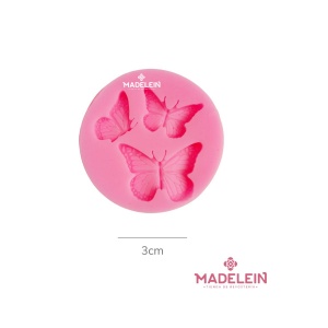 Molde de silicona rosa 3 mini mariposas - Madelein® Tienda de reposteria y bazar