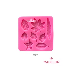 Molde de silicona rosa 8 hojas diferentes - Madelein® - Tienda de resposteria y bazar