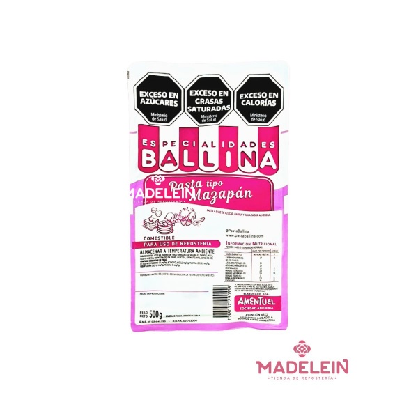 Pasta Ballina Mazapan x 500gr - Madelein® - Tienda de respoteria y bazar