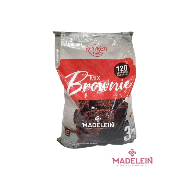 Premezcla Mix Brownie Keuken Lodiser x 3Kg - Madelein® - tienda de reposteria, almacen repostero, insumos de pasteleria