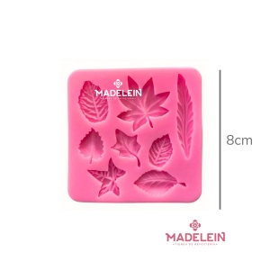 Molde silicona rosa 8 hojas diferentes - Madelein® Tienda de repostería y bazar