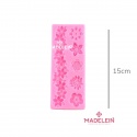 Molde de silicona rosa 5 flores y hojas barrocas . Madelein® - Tienda de reposteria y bazar