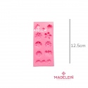 Molde silicona rosa 8 flores 3 rosas 1 hoja 016D10 . Madelein® - Tienda de reposteria y bazar