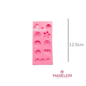 Molde silicona rosa 8 flores 3 rosas 1 hoja 016D10 . Madelein® - Tienda de reposteria y bazar