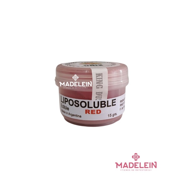 Colorante liposoluble rojo King Dust 15gr - Madelein® - Tienda de reposteria y pasteleria