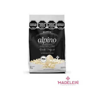 Chocolate Alpino Lodiser Pins Sabor Blanco x 1kg - Madelein® - Tienda de reposteria, pasteleria y bazar