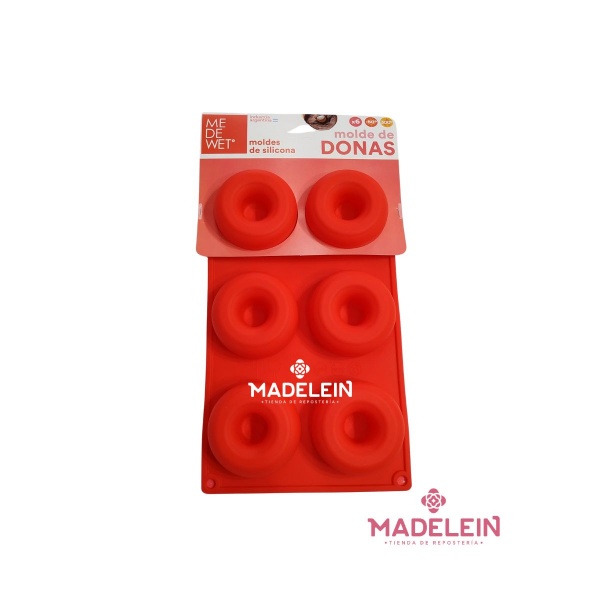 Molde de silicona 6 donas grandes Medewet - Madelein® - Tienda de repsoteria, pasteleria y bazar