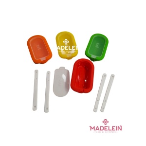 Set 4 Paletas silicona con Tapa y palitos Medewet - Madelein® - Tienda de respoteria, pasteleria y bazar
