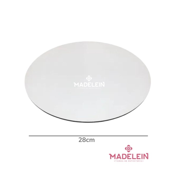 Base redonda fibrofacil blanca 28cm | Madelein® - Tienda