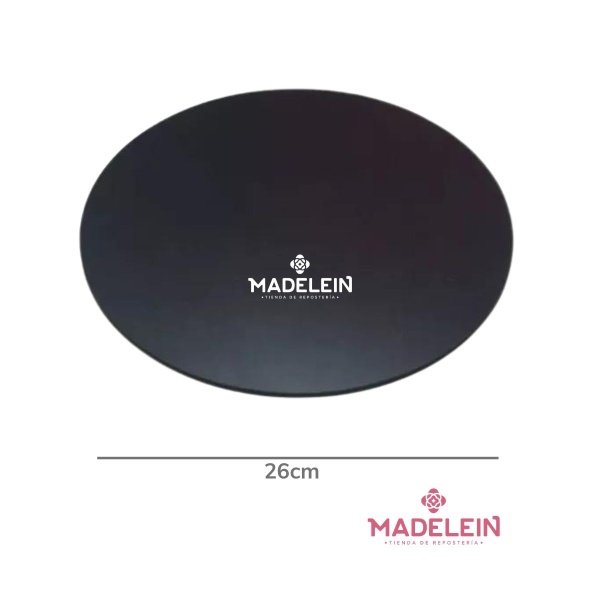 Base redonda fibrofacil negra 26cm - Madelein® - Tienda