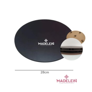 Base redonda fibrofacil con taco negra 28cm | Madelein® - Tienda