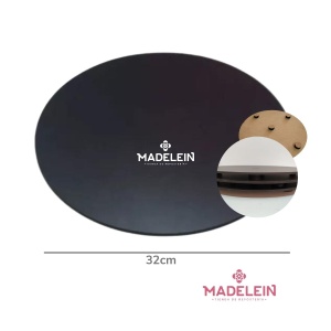 Base redonda fibrofacil con taco negra 32cm | Madelein® - Tienda