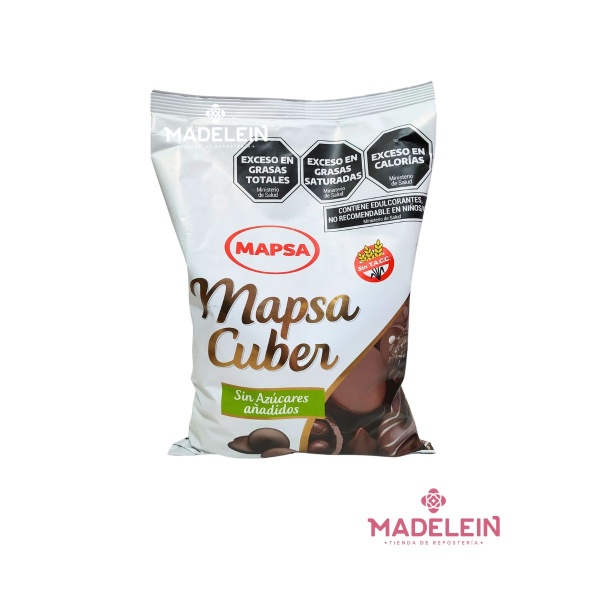 Chocolate baño leche sin azucar Mapsa x 500gr - Madelein® - Tienda de reposteria, pasteleria y bazar