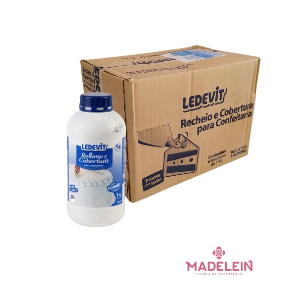 Crema Ledevit Vainilla Caja 6 x 1lt - Madelein® - Tienda de respoteria, pasteleria y bazar